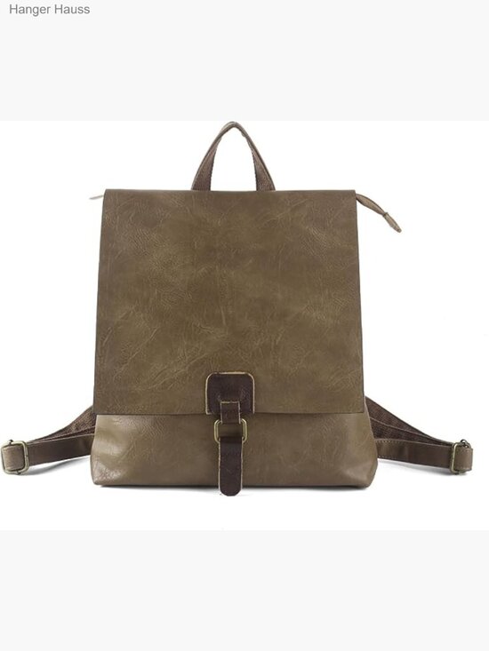 Convertible Leather Backpack Tote Satchel Detachable Straps Laptop Bag main image 4